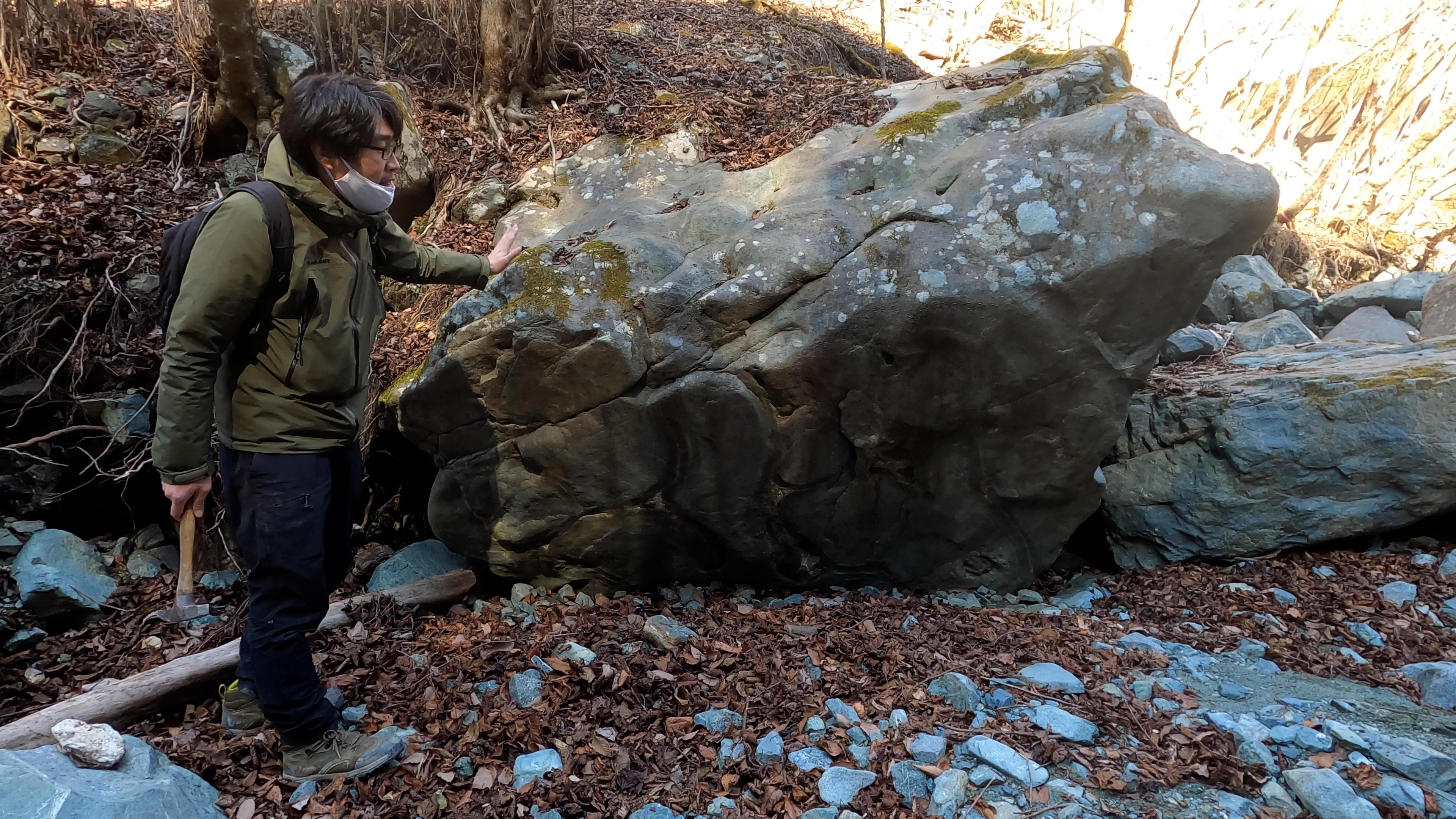 小菅沢の枕状溶岩 小菅沢の枕状溶岩
