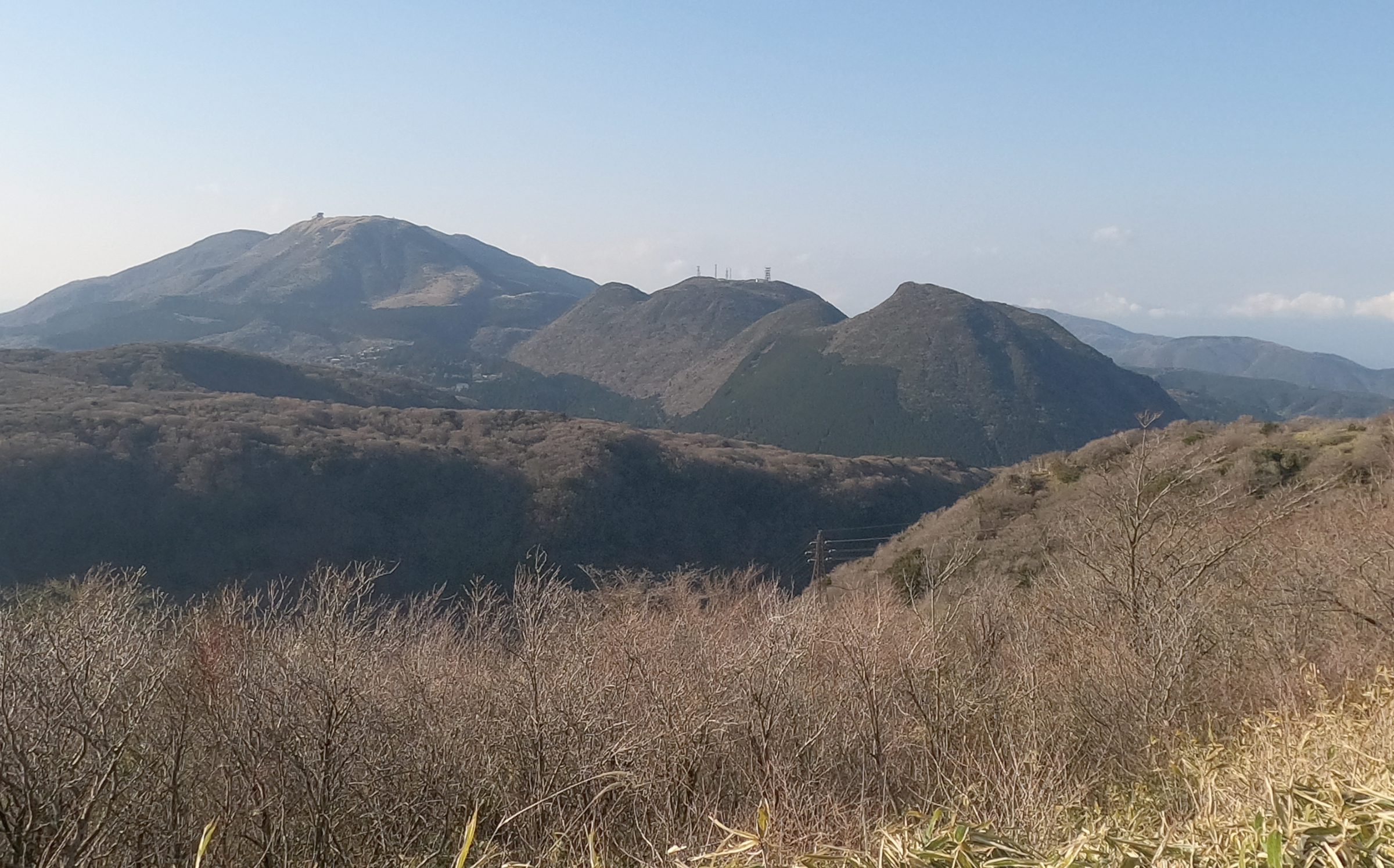 大観山から見た中央火口丘