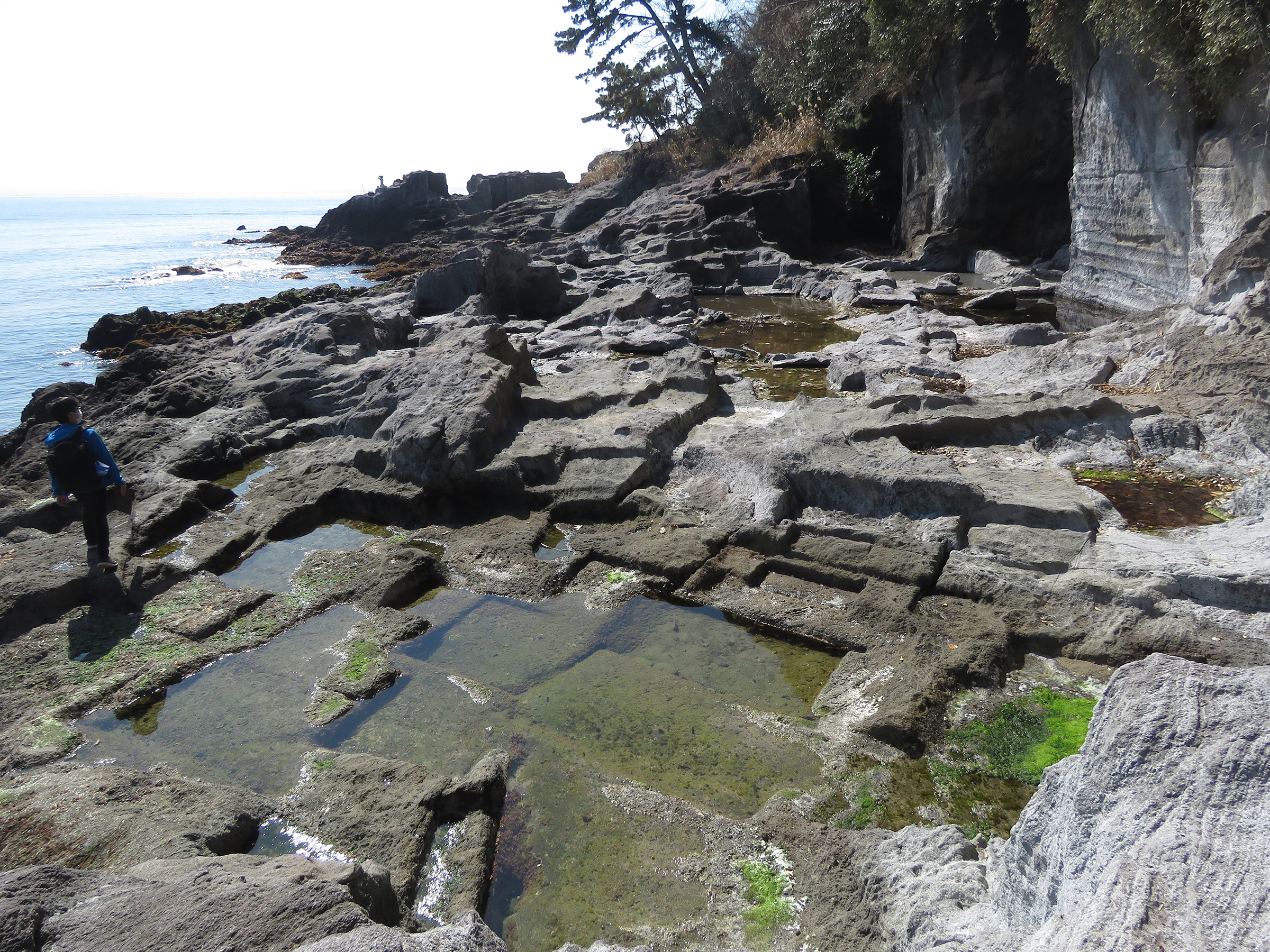 真鶴半島番場浦の新小松石の採石場跡
