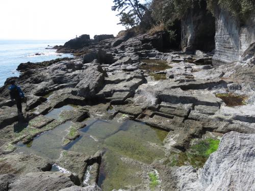 真鶴半島番場浦の新小松石の採石場跡