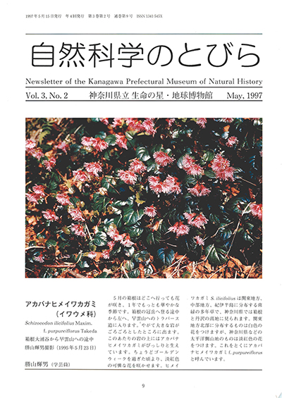 自然科学のとびら Vol.3,No.2　表紙
