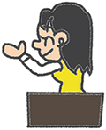 受付のお姉さん（イラスト）