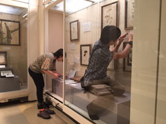 コレクションの展示準備の様子