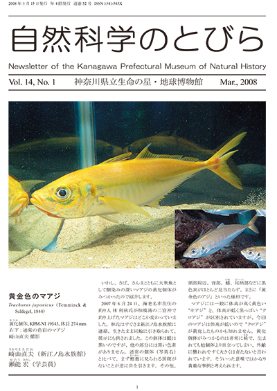 自然科学のとびら Vol.14 No.1 表紙