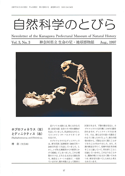 自然科学のとびら Vol.3,No.3 表紙