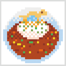 恐竜カレーライスのドット絵画像