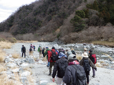 冬の地形地質観察会―西丹沢の地質と岩石―