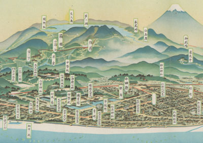 小田原景勝鳥瞰図に描かれた建造物の石材の見学会