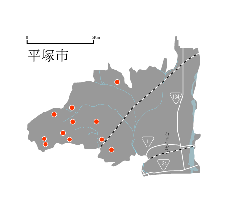 �_�ސ쌧���ˎs�̒n�}