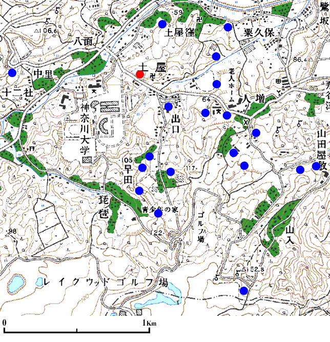 ���ˎs�y���̒n�_