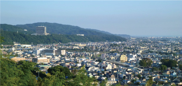 松田山ハーブガーデンから見た足柄平野の画像