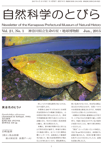 自然科学のとびら Vol.21,No.1　表紙