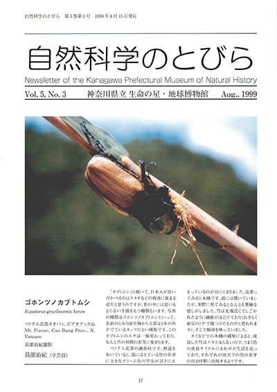 自然科学のとびら Vol.5,No.3　表紙