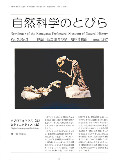 自然科学のとびら Vol.3,No.3　表紙