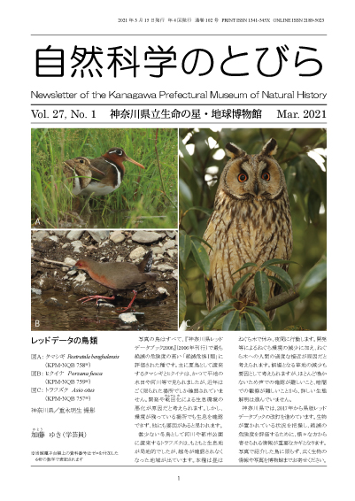 自然科学のとびら Vol.27,No.1　表紙